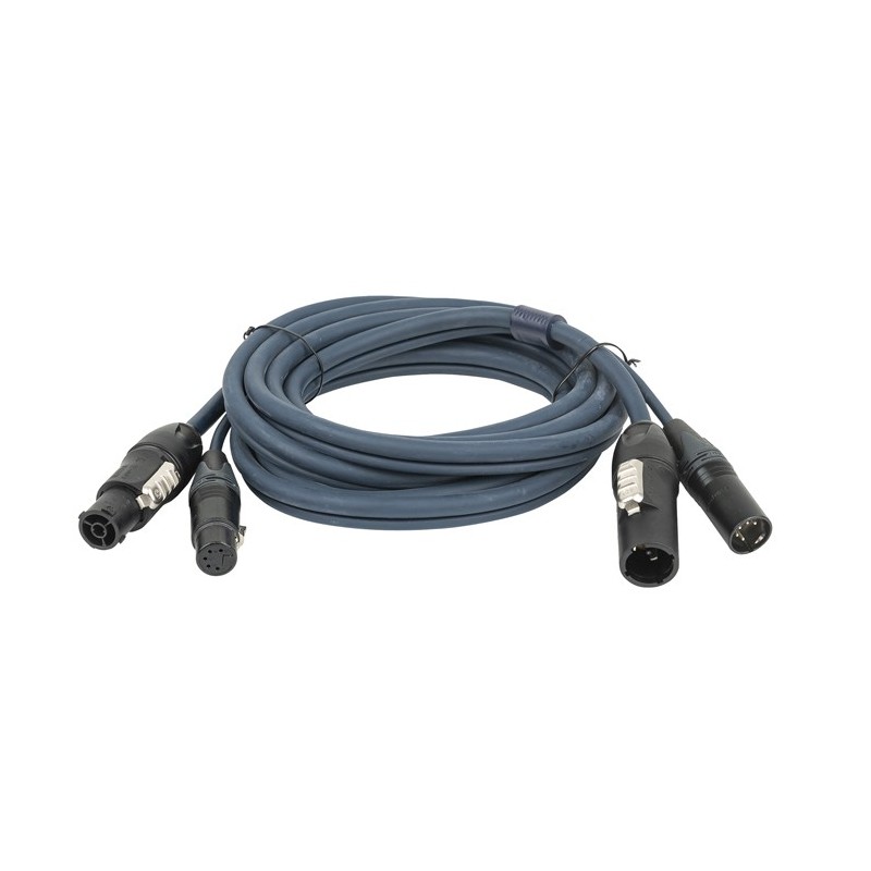 DAP FP143 FP-14 Hybrid Cable - powerCON TRUE1 & 5-pin XLR -  DMX / Power